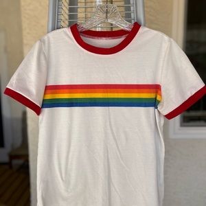 Good condition rainbow tee shirt- women’s size Small